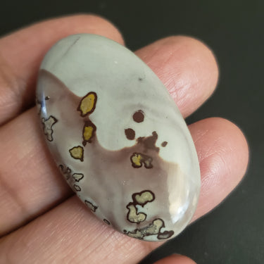 Natural Coffee Bean Jasper Cabochon. Size- approx. 43x25mm